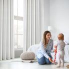 MIULEE függönyök fehér fényzáró 2 darabos, 140x225 cm - outlet termék