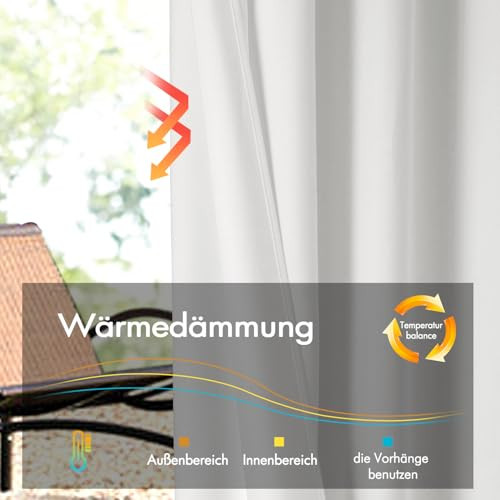 MIULEE függönyök fehér fényzáró 2 darabos, 140x225 cm - outlet termék