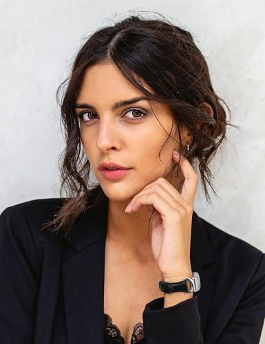 TOYOUTHS bőrszíj Fitbit Charge 6/5 kompatibilis női karcsú, elegáns, C-alakú csattal - outlet termék