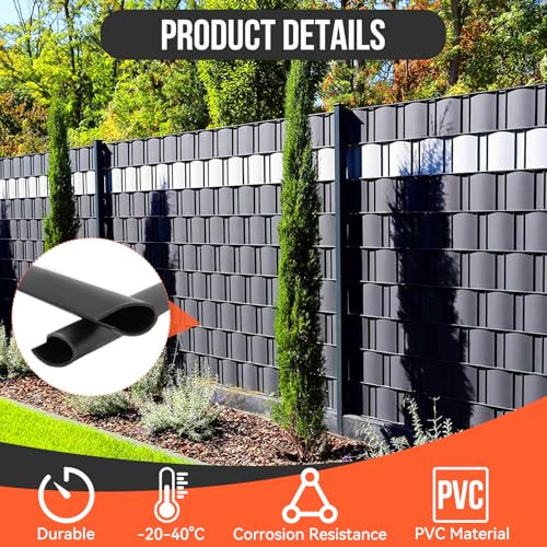 Csomag 50 darab PVC rögzítő klipsz, belátásgátló, 19 cm belátásgátló csíkok dupla rúd - outlet termék