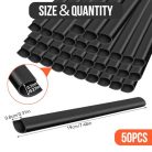 Csomag 50 darab PVC rögzítő klipsz, belátásgátló, 19 cm belátásgátló csíkok dupla rúd - outlet termék