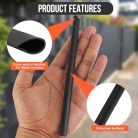 Csomag 50 darab PVC rögzítő klipsz, belátásgátló, 19 cm belátásgátló csíkok dupla rúd - outlet termék