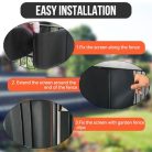 Csomag 50 darab PVC rögzítő klipsz, belátásgátló, 19 cm belátásgátló csíkok dupla rúd - outlet termék