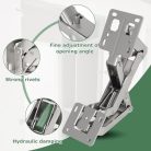 EFUTURETIME 4 darabos 175 fokos zsanér szekrényajtókhoz állítható, soft close - outlet termék