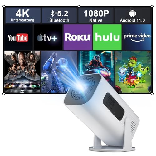 Eroshoo Mini projektor, mobiltelefon projektor 4K támogatással, állvánnyal 1080P - outlet termék
