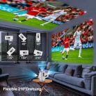 Eroshoo Mini projektor, mobiltelefon projektor 4K támogatással, állvánnyal 1080P - outlet termék