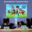 Eroshoo Mini projektor, mobiltelefon projektor 4K támogatással, állvánnyal 1080P - outlet termék