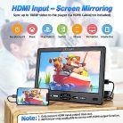 DESOBRY Car DVD lejátszó 10.5 hüvelykes 2 monitoros fejtámla 2 fejhallgató, HDMI - outlet termék
