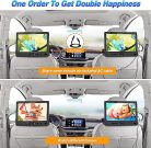 DESOBRY Car DVD lejátszó 10.5 hüvelykes 2 monitoros fejtámla 2 fejhallgató, HDMI - outlet termék
