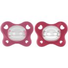Chicco Gommotto Dual Soft szilikon cumi 16-36 hónap, kétszínű, 2 darabos, lány - outlet termék