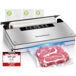   Bonsenkitchen Globefish vákuumgép gyors, vágóval - outlet termék