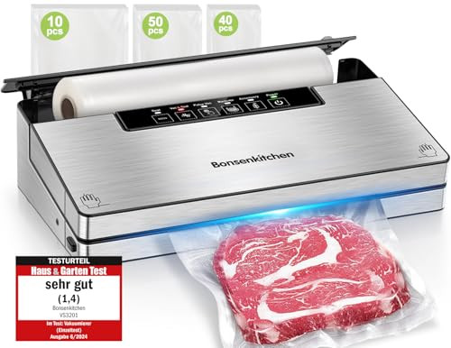 Bonsenkitchen Globefish vákuumgép gyors, vágóval - outlet termék