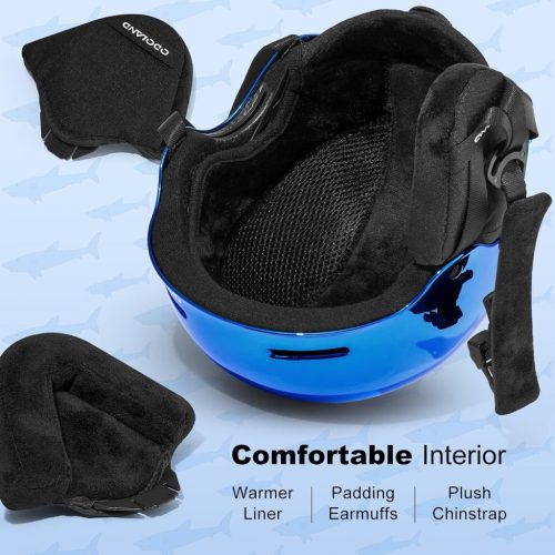 Odoland gyerek sí sisak és síszemüveg szett állítható, PC-héj, EPS-hab - outlet termék