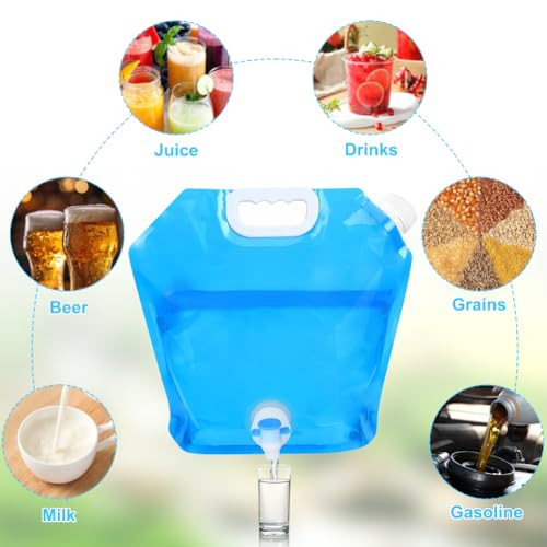 flintronic 10L összecsukható víztartály csappal kék - outlet termék