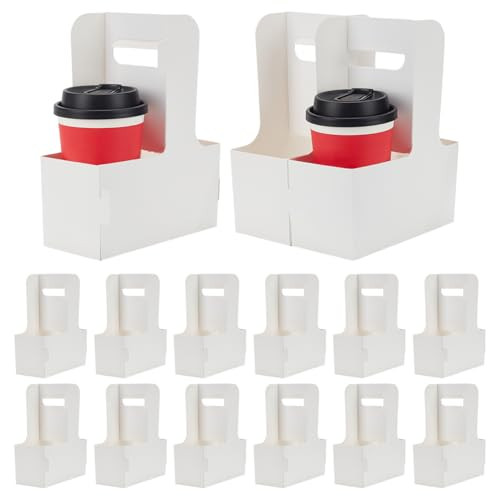 BENECREAT 25 darabos fehér karton pohártartó 17,6 x 8 x 22 cm - outlet termék