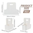 BENECREAT 25 darabos fehér karton pohártartó 17,6 x 8 x 22 cm - outlet termék