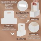 BENECREAT 25 darabos fehér karton pohártartó 17,6 x 8 x 22 cm - outlet termék