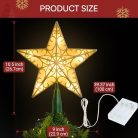 JOIEDOMI 10,5 hüvelykes világító PVC karácsonyfa csúcs csillogó csillaggal 10 - outlet termék