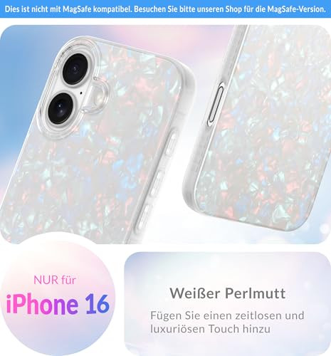 LONLI Hue - iPhone 16 tok fehér gyöngyház - outlet termék