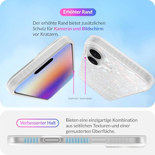 LONLI Hue - iPhone 16 tok fehér gyöngyház - outlet termék