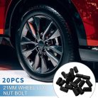 ABSOPRO 21 mm kerékanya védőkupak fekete, 20 darabos - outlet termék