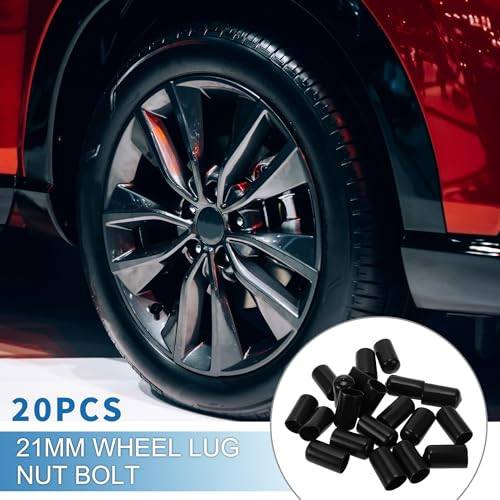 ABSOPRO 21 mm kerékanya védőkupak fekete, 20 darabos - outlet termék