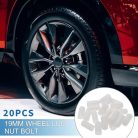 ABSOPRO 19mm kerékanya védőkupakok fehér, 20 darabos - outlet termék