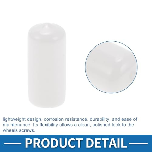 ABSOPRO 19mm kerékanya védőkupakok fehér, 20 darabos - outlet termék