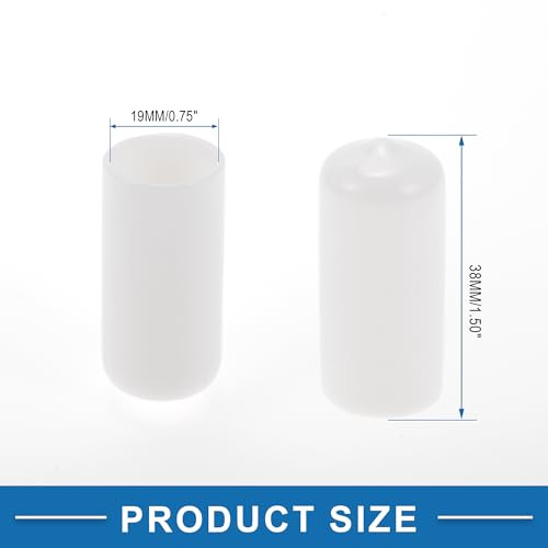 ABSOPRO 19mm kerékanya védőkupakok fehér, 20 darabos - outlet termék