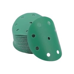   ABSOPRO 5 hüvelykes csiszolótárcsa 9 lyuk 320 szemcse zöld, 50 darabos - outlet termék