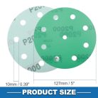 ABSOPRO 5 hüvelykes csiszolótárcsa 9 lyukú 2000 szemcse zöld 50 darabos - outlet termék