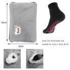 Elektrische Wärmflasche, önmelegítő zokni, elektromos melegítő palack puha plüss - outlet termék