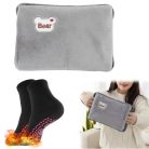 Elektrische Wärmflasche, önmelegítő zokni, elektromos melegítő palack puha plüss - outlet termék