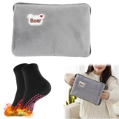 Elektrische Wärmflasche, önmelegítő zokni, elektromos melegítő palack puha plüss - outlet termék