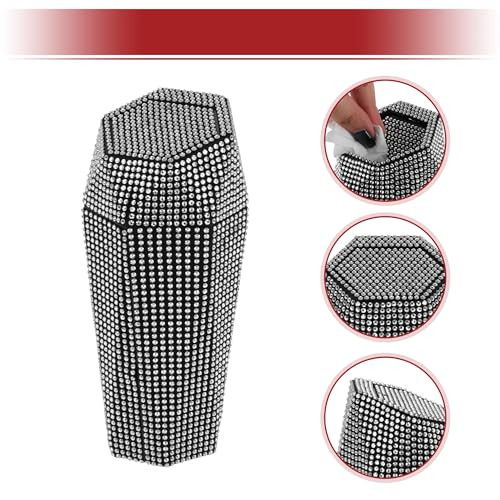 ABSOPRO autós szemetes strasszos hordozható 3,5" hossz, 3,1" szélesség, 7,9" - outlet termék