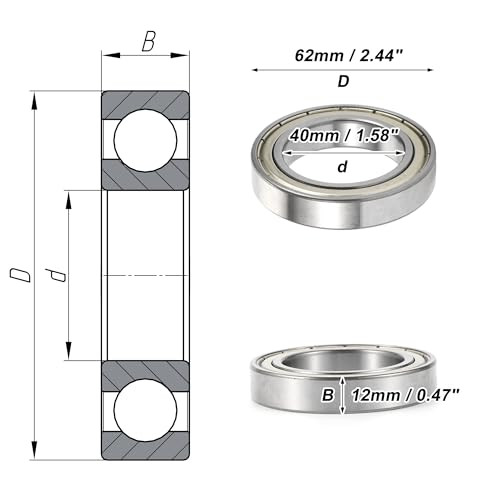 ABSOPRO 6908Zz mélyhornyú golyóscsapágy P6 40x62x12mm, kenve, dupla fém tömítés - outlet termék