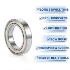 ABSOPRO 6908Zz mélyhornyú golyóscsapágy P6 40x62x12mm, kenve, dupla fém tömítés - outlet termék