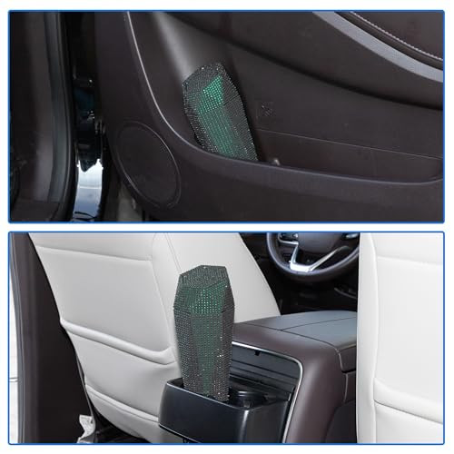 ABSOPRO autós szemetes strasszos hordozható zöld - outlet termék