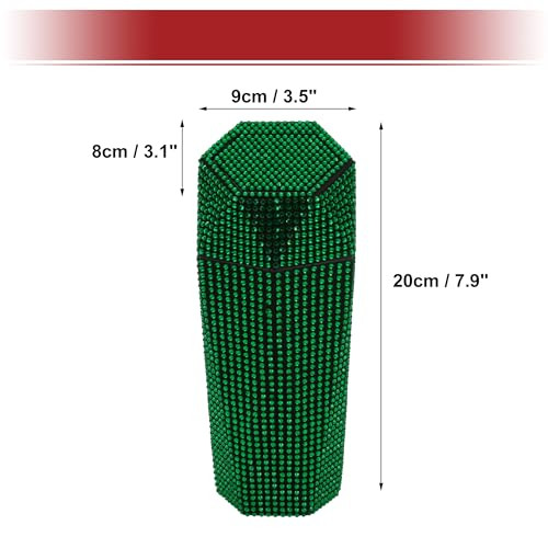 ABSOPRO autós szemetes strasszos hordozható zöld - outlet termék