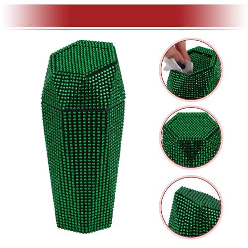 ABSOPRO autós szemetes strasszos hordozható zöld - outlet termék