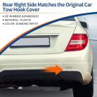 ABSOPRO hátsó vonóhorog takaró Mercedes-Benz C-Class W204 FL AMG 2012-2015 - outlet termék