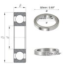 ABSOPRO 6808Zz mélyhornyú golyóscsapágy P6 40x52x7mm, kenve, dupla fém tömítés - outlet termék