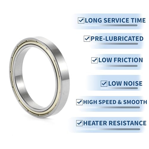 ABSOPRO 6808Zz mélyhornyú golyóscsapágy P6 40x52x7mm, kenve, dupla fém tömítés - outlet termék