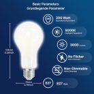 FLSNT E27 csavaros izzó 18W A70 LED 5000K, 2 darabos - outlet termék