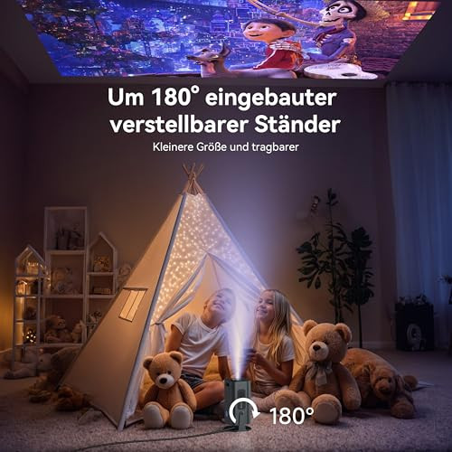 Polocsh Mini projektor, Full HD1080P, 4K, Android 11.0, hordozható projektor WLAN6 - outlet termék