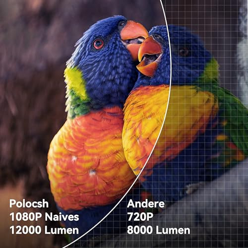 Polocsh Mini projektor, Full HD1080P, Android 11.0, hordozható projektor WLAN6 BT5.2 - outlet termék