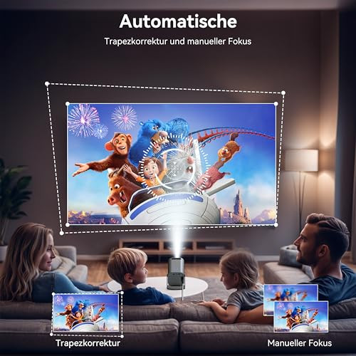 Polocsh Mini projektor, Full HD1080P, Android 11.0, hordozható projektor WLAN6 BT5.2 - outlet termék