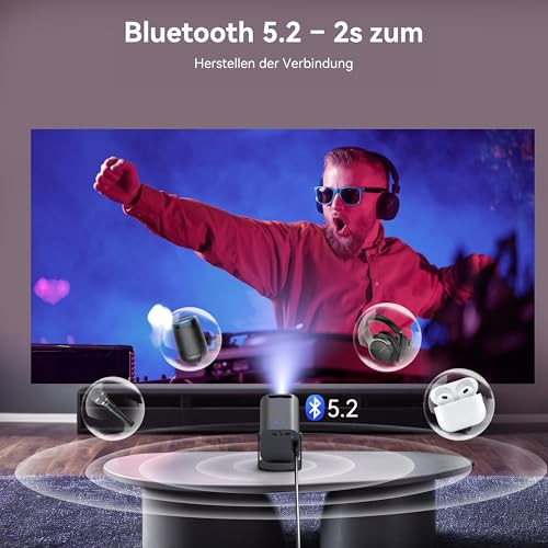 Polocsh Mini projektor, Full HD1080P, Android 11.0, hordozható projektor WLAN6 BT5.2 - outlet termék