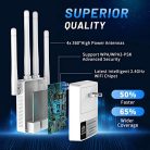 MEETOWN WLAN jelerősítő, Ultraxtendex WiFi jelerősítő LAN csatlakozással 300 Mbit/s - outlet termék