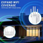 MEETOWN WLAN jelerősítő, Ultraxtendex WiFi jelerősítő LAN csatlakozással 300 Mbit/s - outlet termék